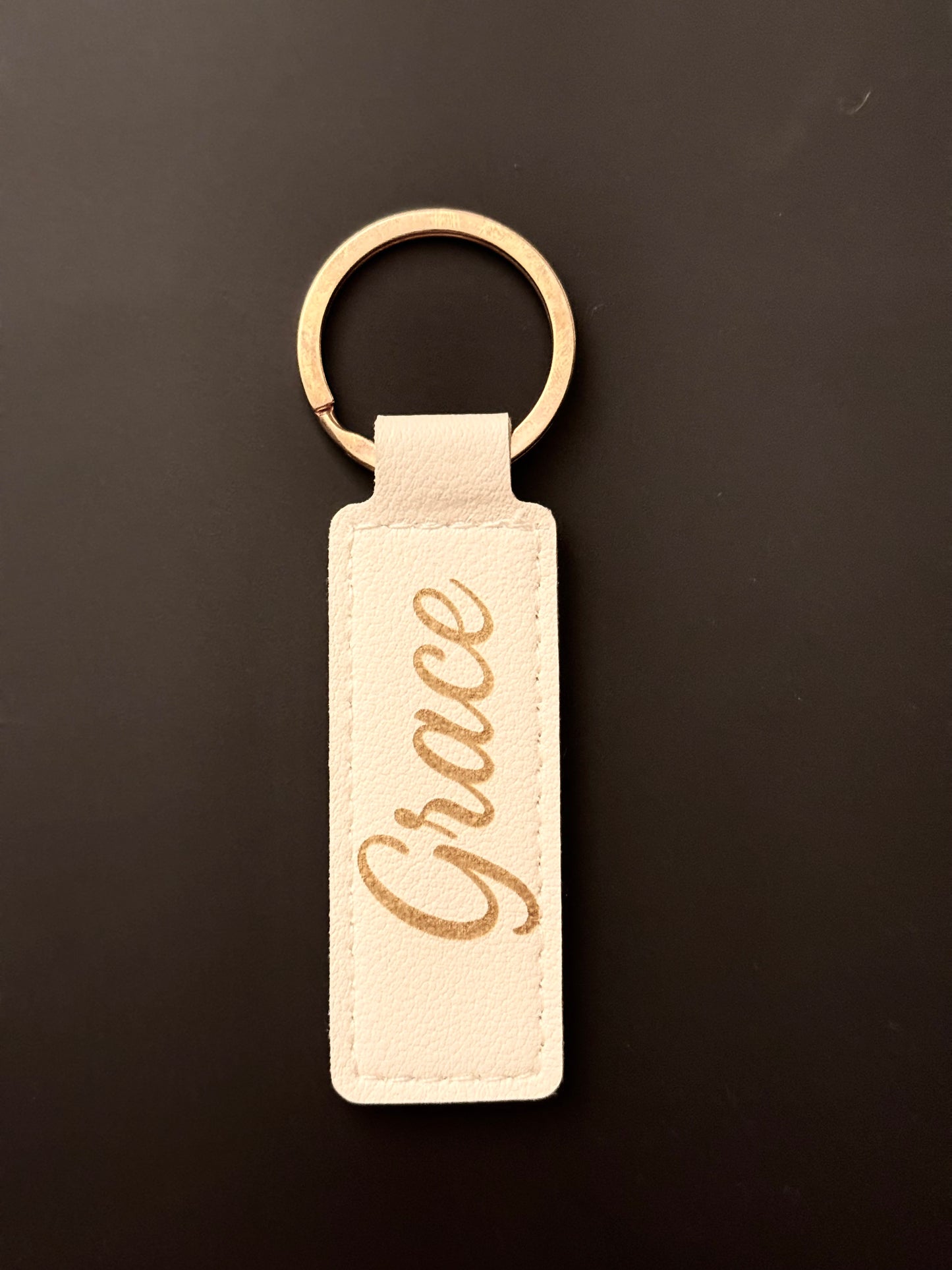 Faith Engraved Leather Keychains
