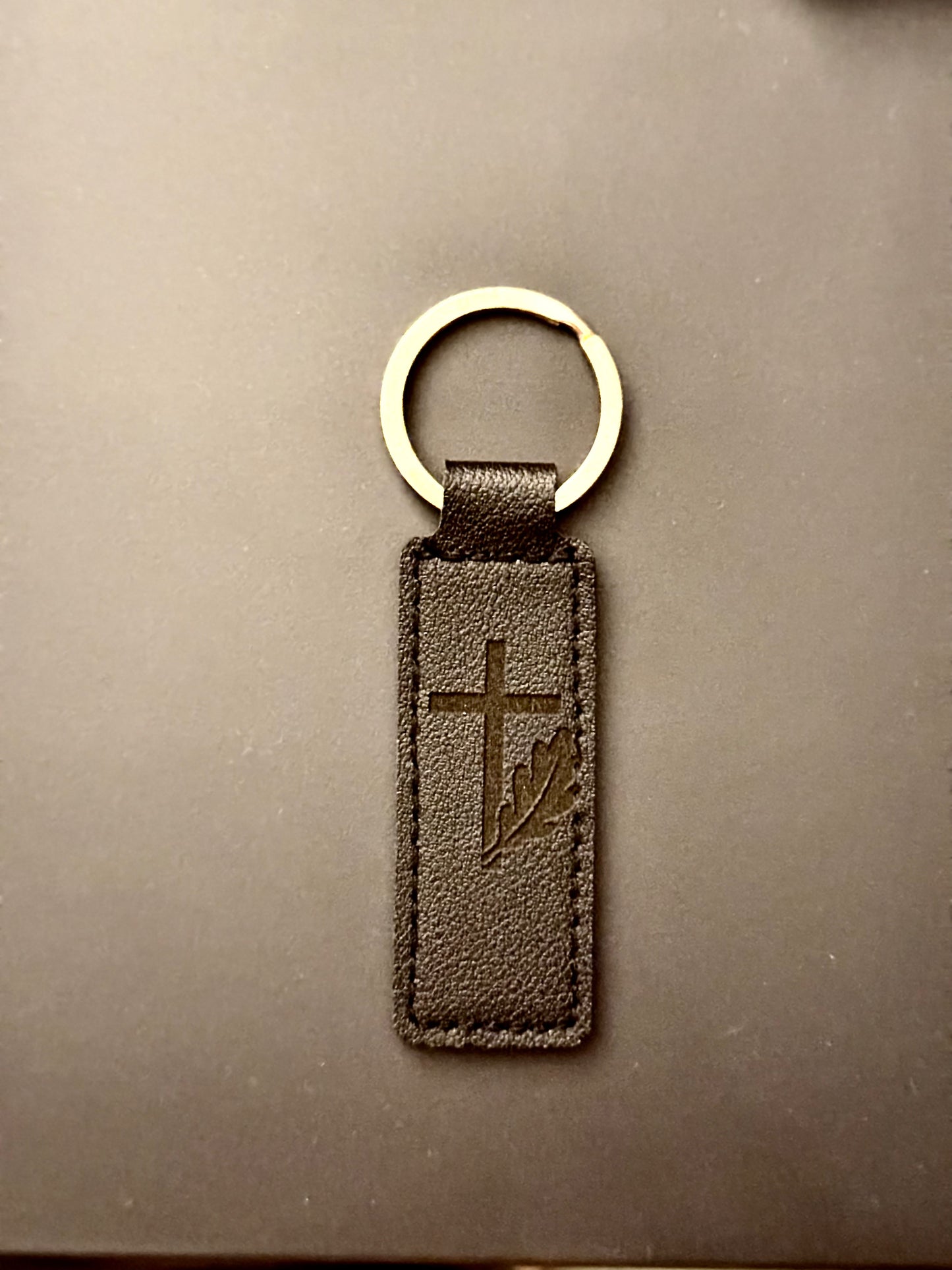 Faith Engraved Leather Keychains