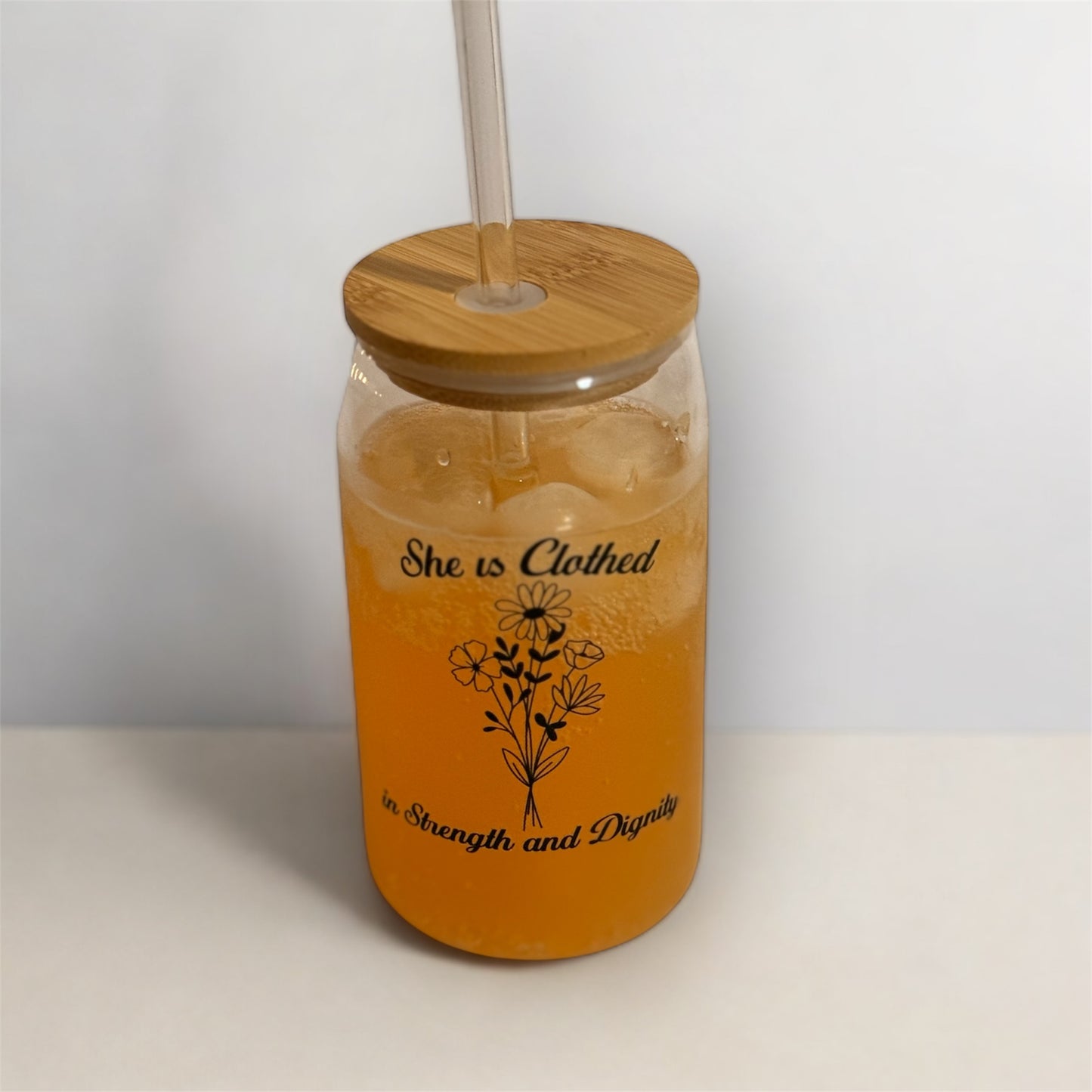Faith 16oz Glass Tumbler