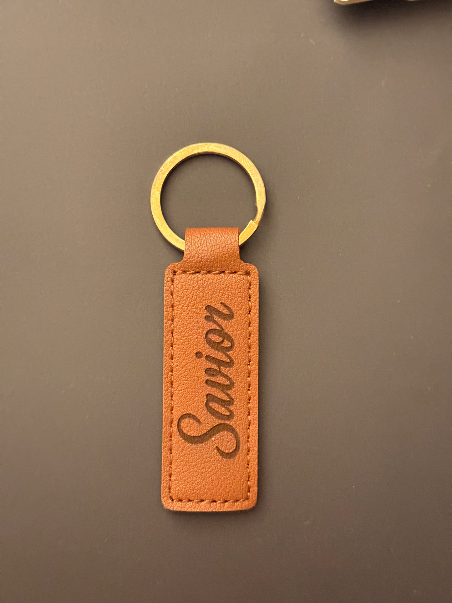 Faith Engraved Leather Keychains