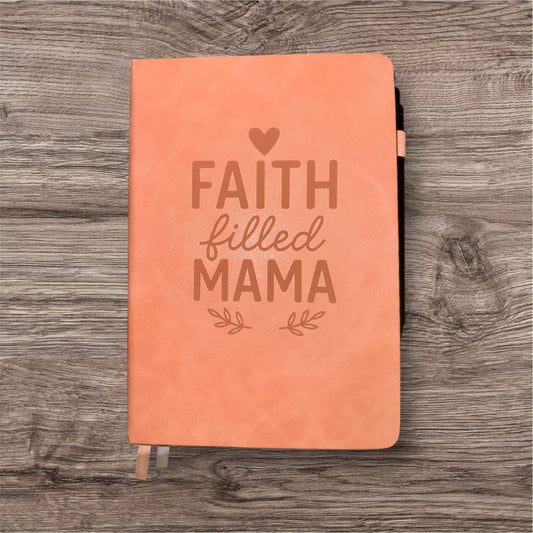 Faith Filled Mama Leather Journal